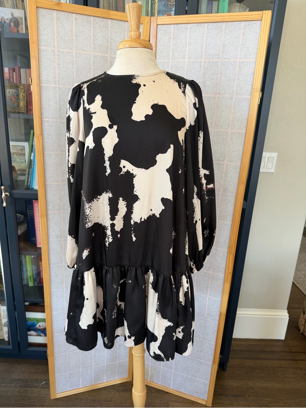 Alexis for Target Black and White Print Baby Doll Dress
